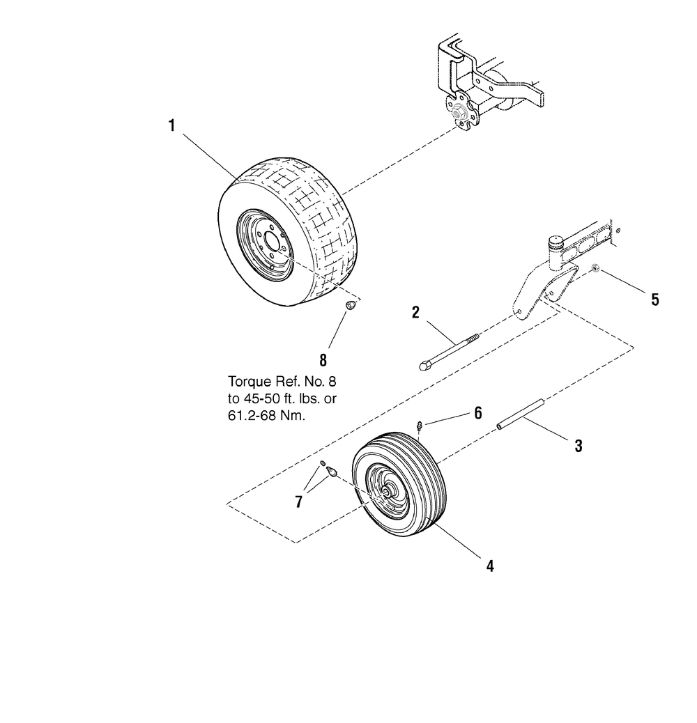 Wheel And Tire Group (W7500978) Diagram and Parts List for 107287910-7800340,ZTS7500 2008 Briggs and Stratton Lawn Tractor Accessories